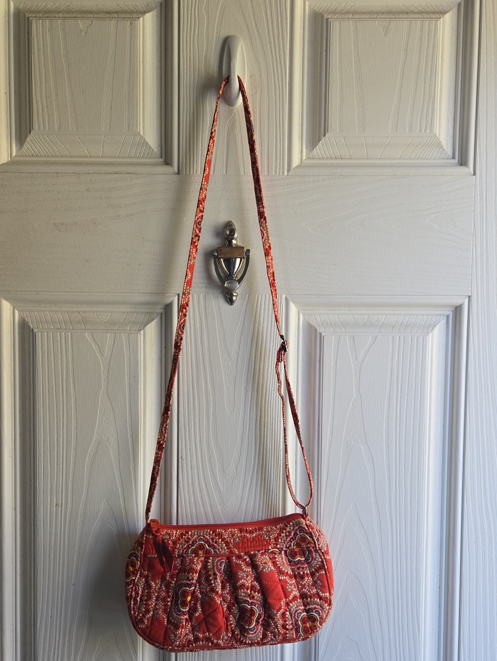 Vera Bradley Floral Quilted Crossbody Bag in Orange